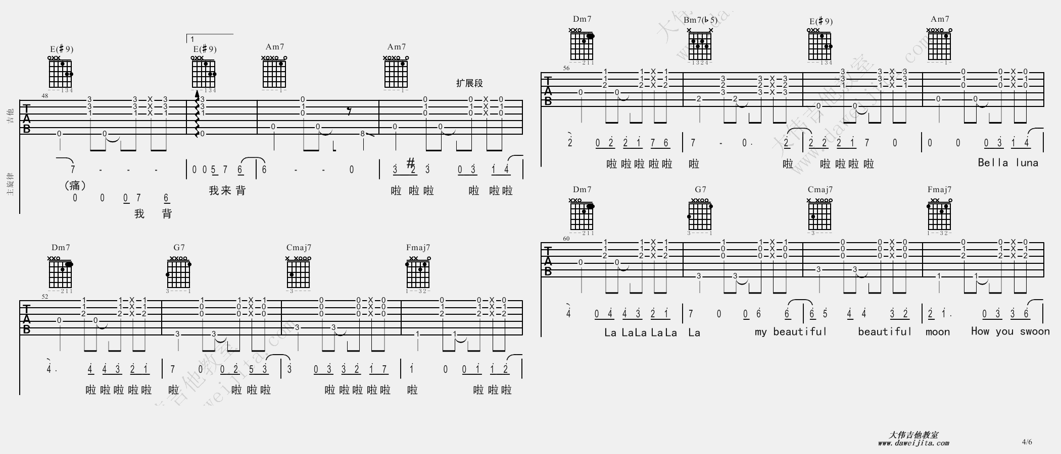 过火(BossaNova)(吉他谱)_张信哲