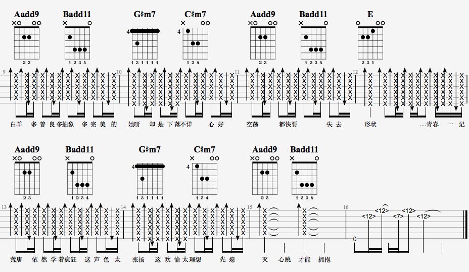 白羊》吉他谱_徐秉龙,沈以诚