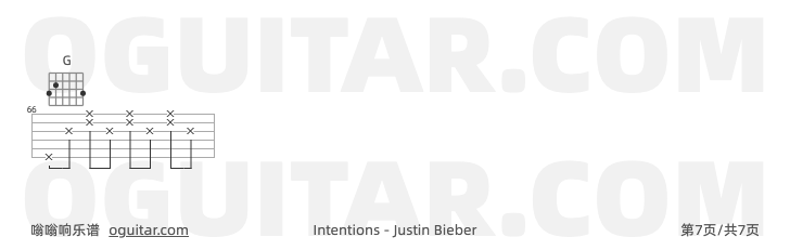 Intentions Justin Bieber 吉他谱第7页