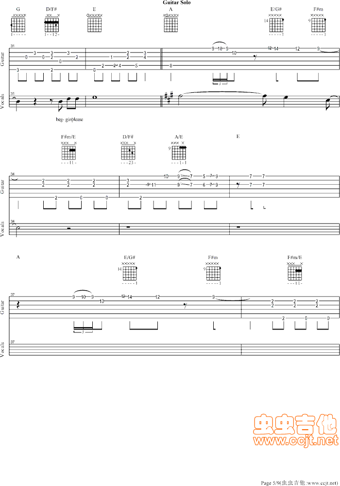 tearsinheaven吉他谱第5页