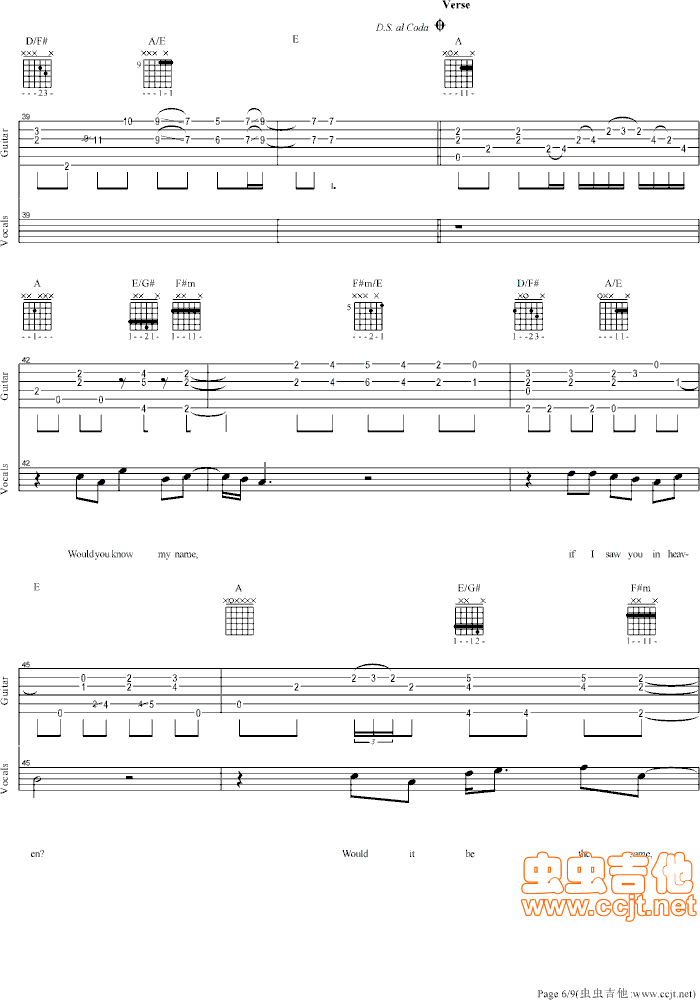 tearsinheaven吉他谱第6页
