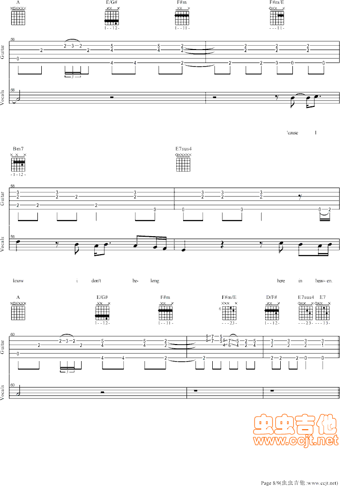 tearsinheaven吉他谱第8页