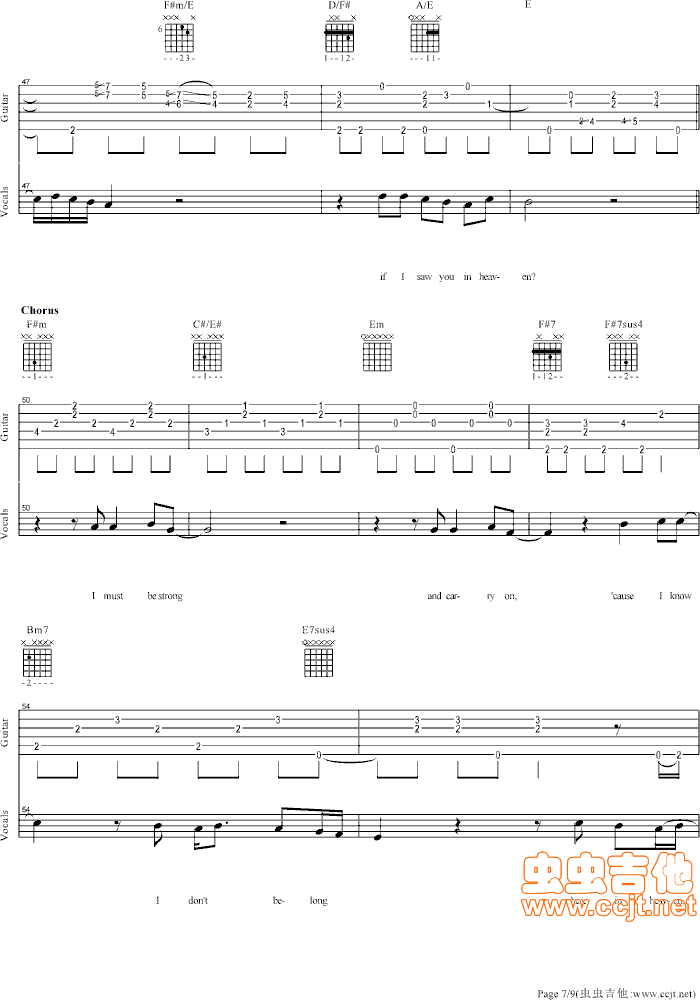 tearsinheaven吉他谱第7页