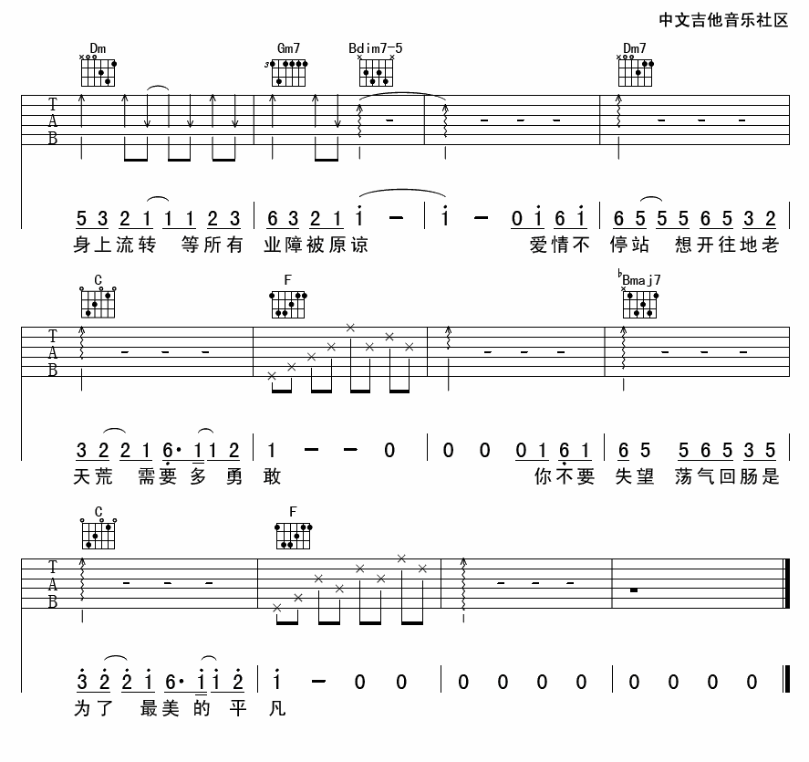 爱情转移吉他谱-4