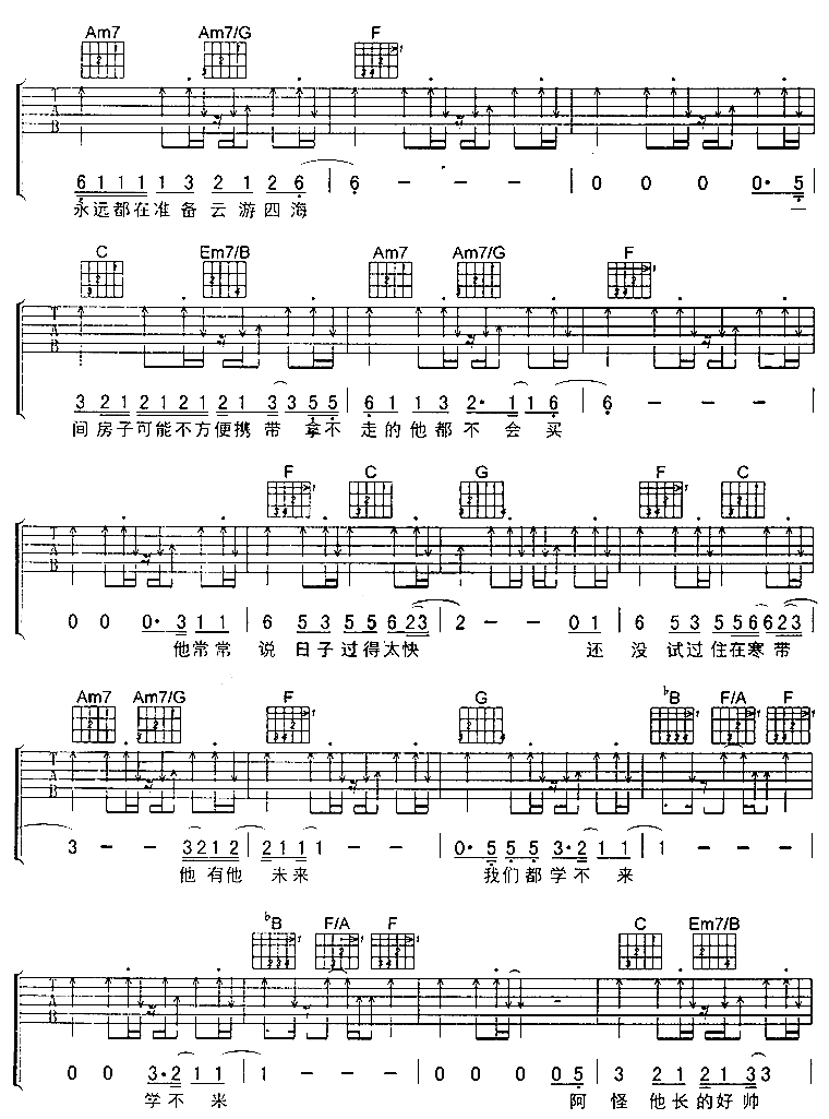 阿怪吉他谱第2页