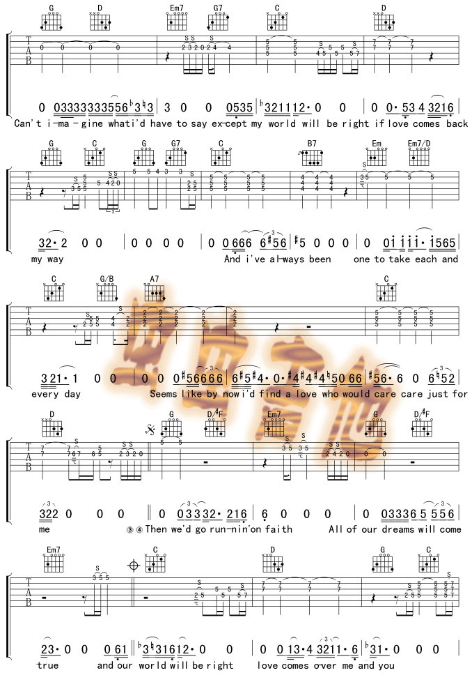 RunningonFaith吉他谱第2页