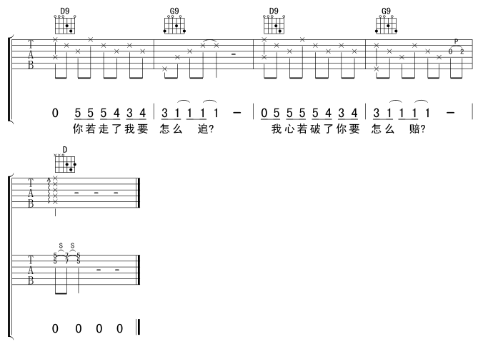 天黑吉他谱第4页