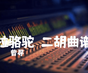 《拉骆驼  二胡曲谱吉他谱》_曾寻_F调_吉他图片谱1张