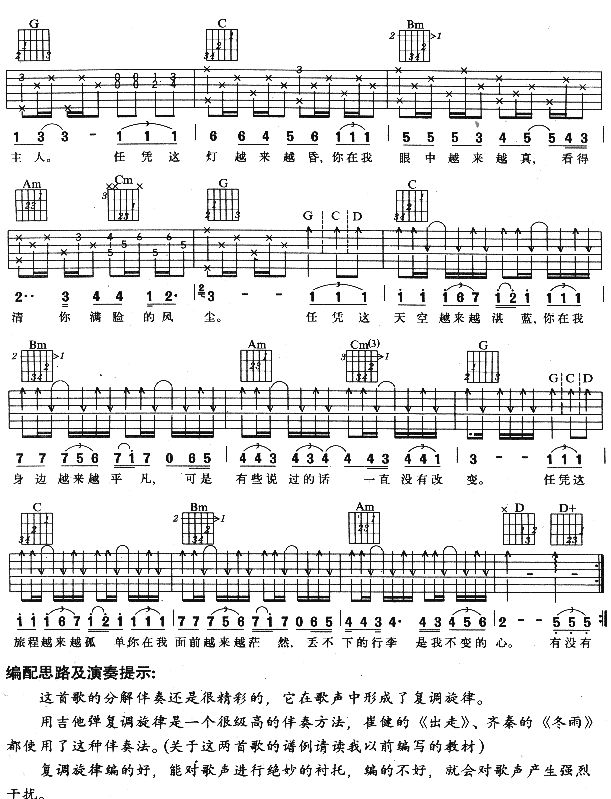 来自我心 吉他谱