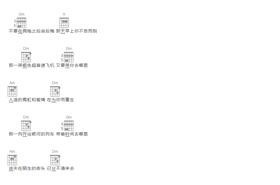 《没有你的旅途 没有意义吉他谱》_新裤子_F调 图三