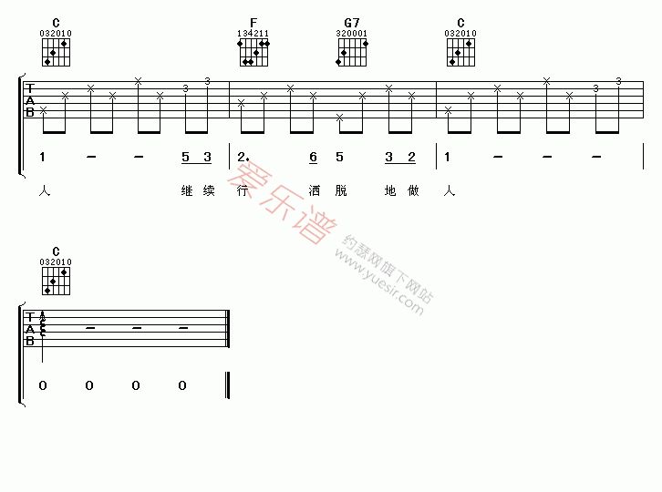 许冠杰《沉默是金》 吉他谱