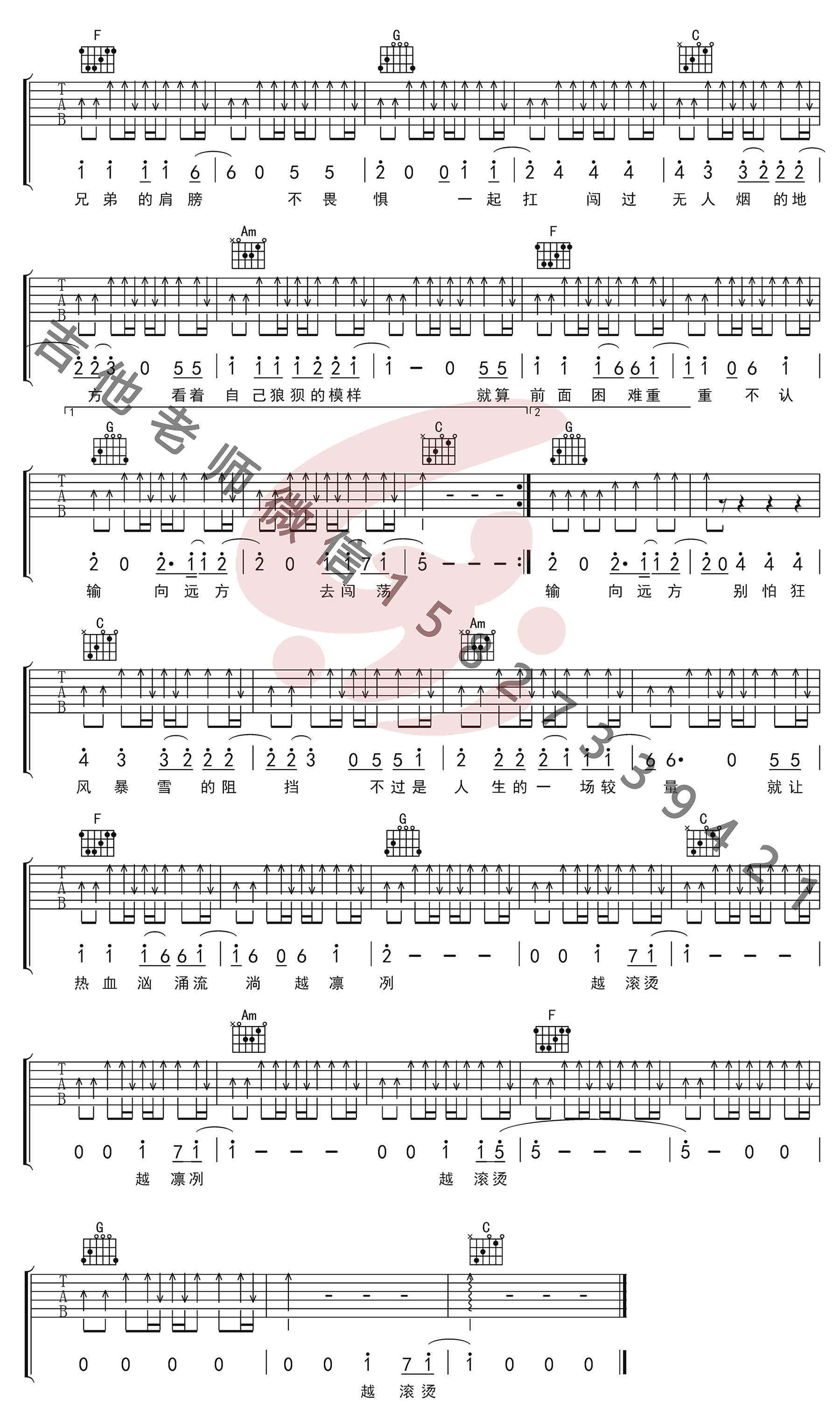 《雪暴吉他谱》_隔壁老樊_C调 图二