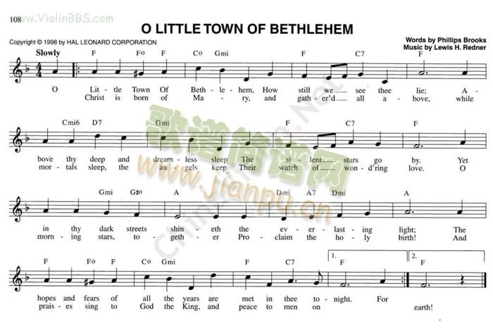 143.O LITTLE TWON OF BETHLEHEM