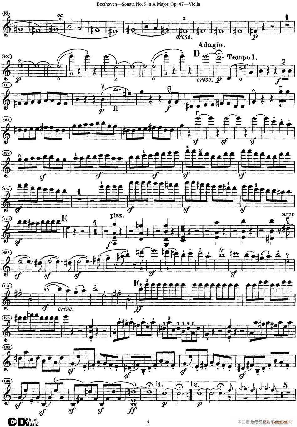 Violin Sonata No 9 in A Major Op 47