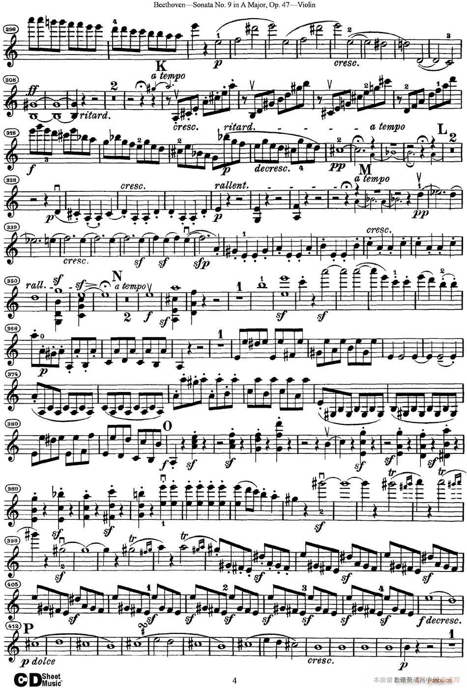 Violin Sonata No 9 in A Major Op 47