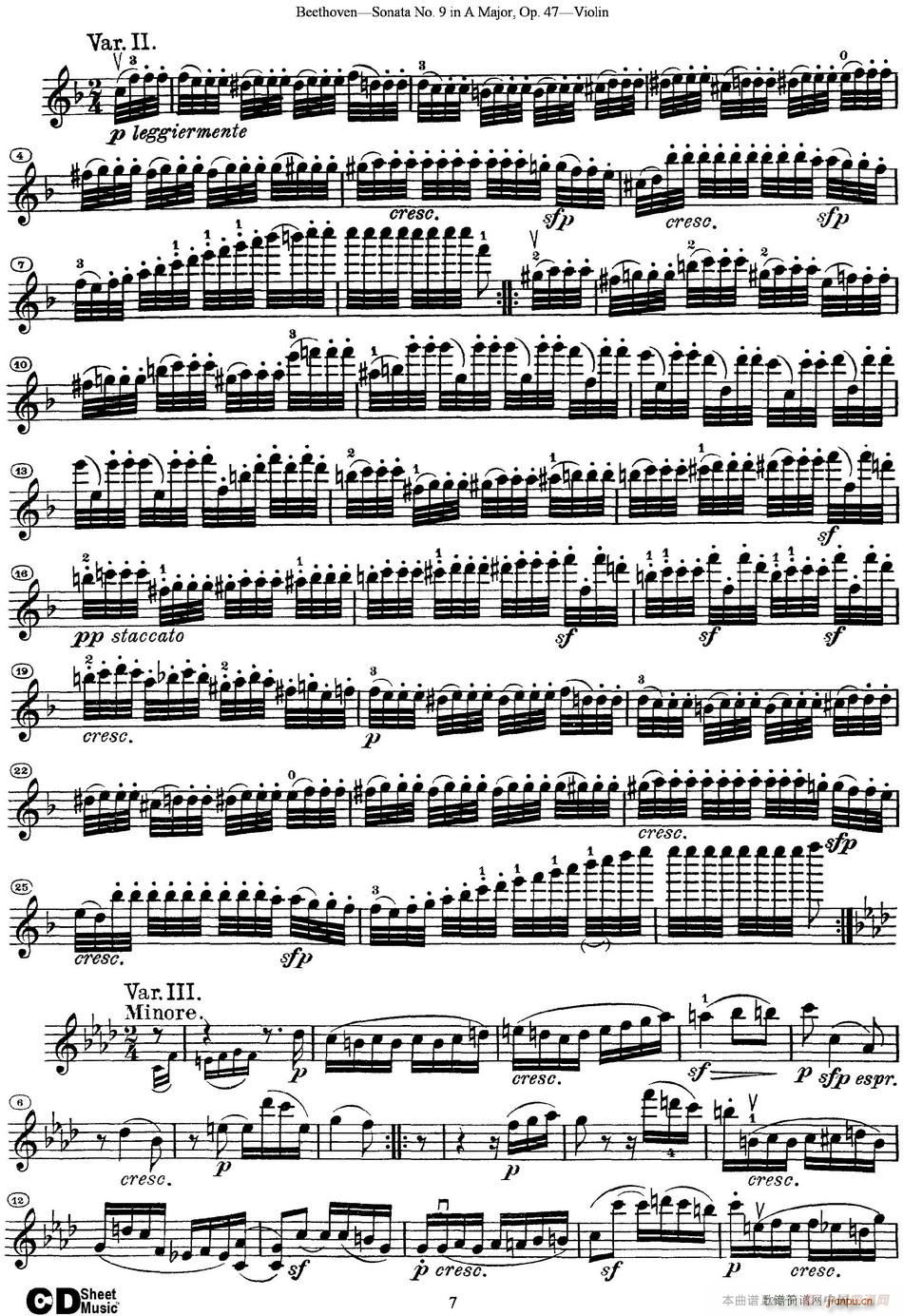 Violin Sonata No 9 in A Major Op 47