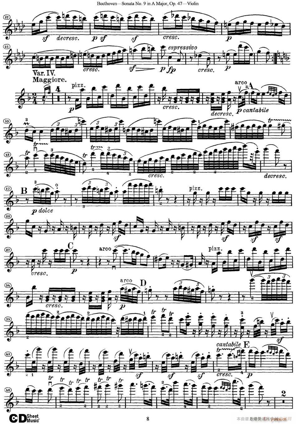 Violin Sonata No 9 in A Major Op 47