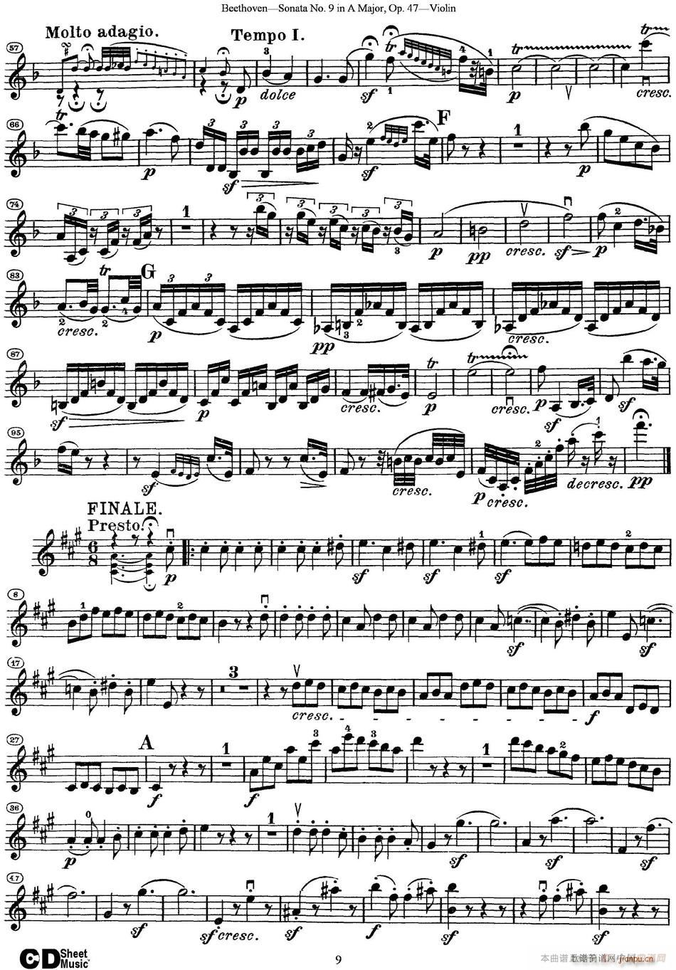 Violin Sonata No 9 in A Major Op 47