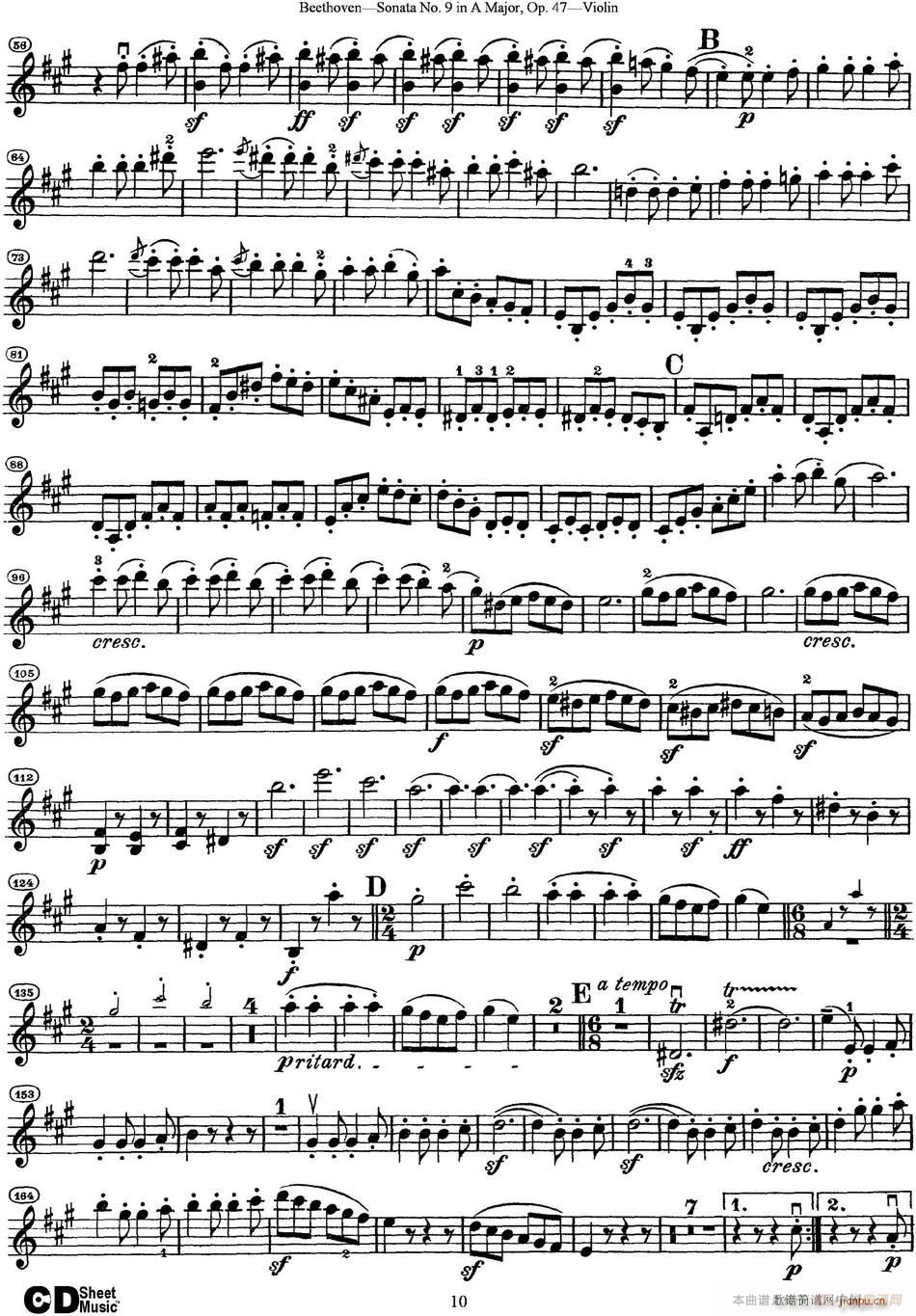 Violin Sonata No 9 in A Major Op 47