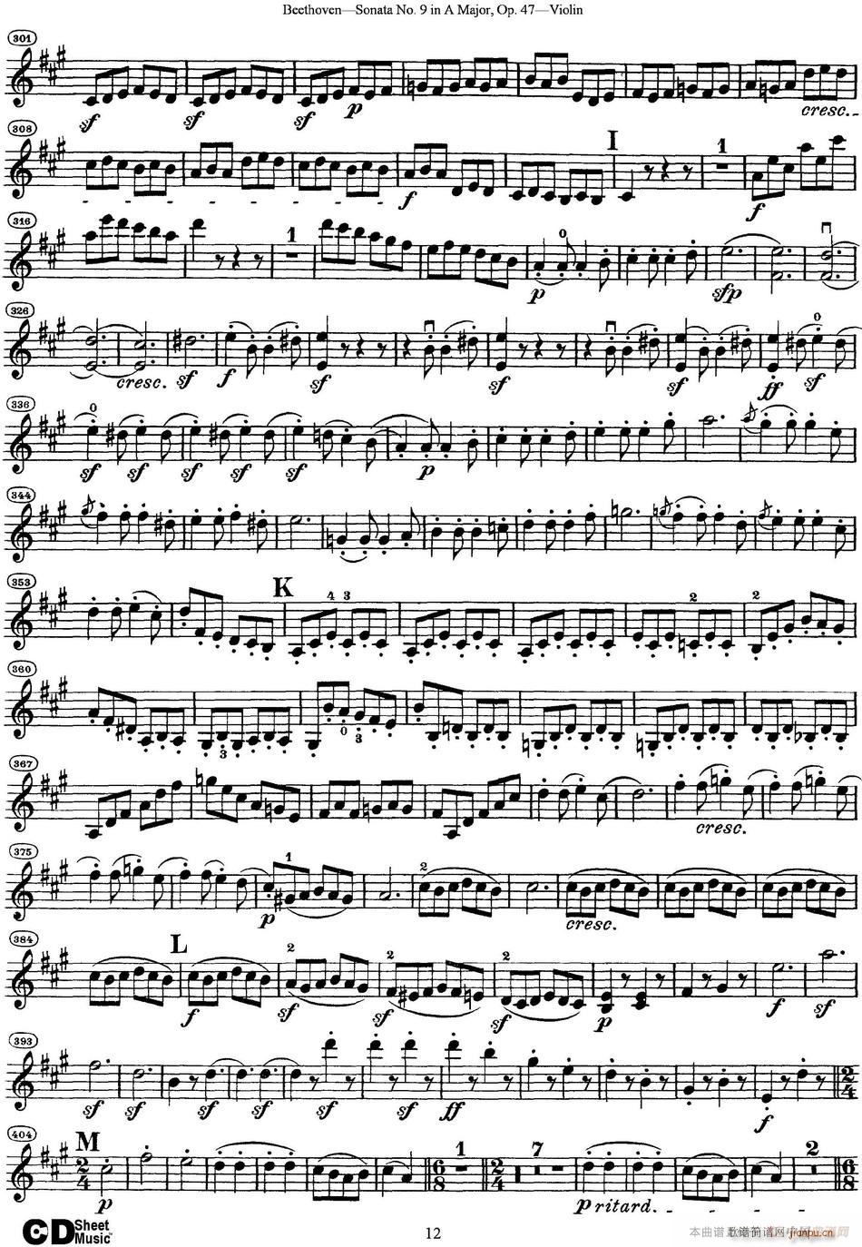 Violin Sonata No 9 in A Major Op 47