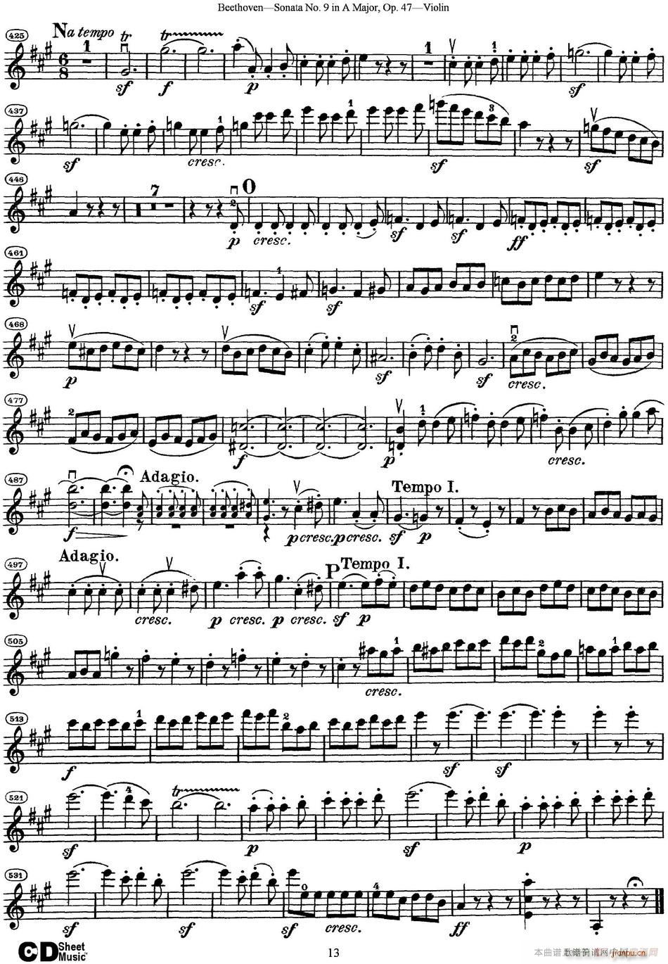 Violin Sonata No 9 in A Major Op 47