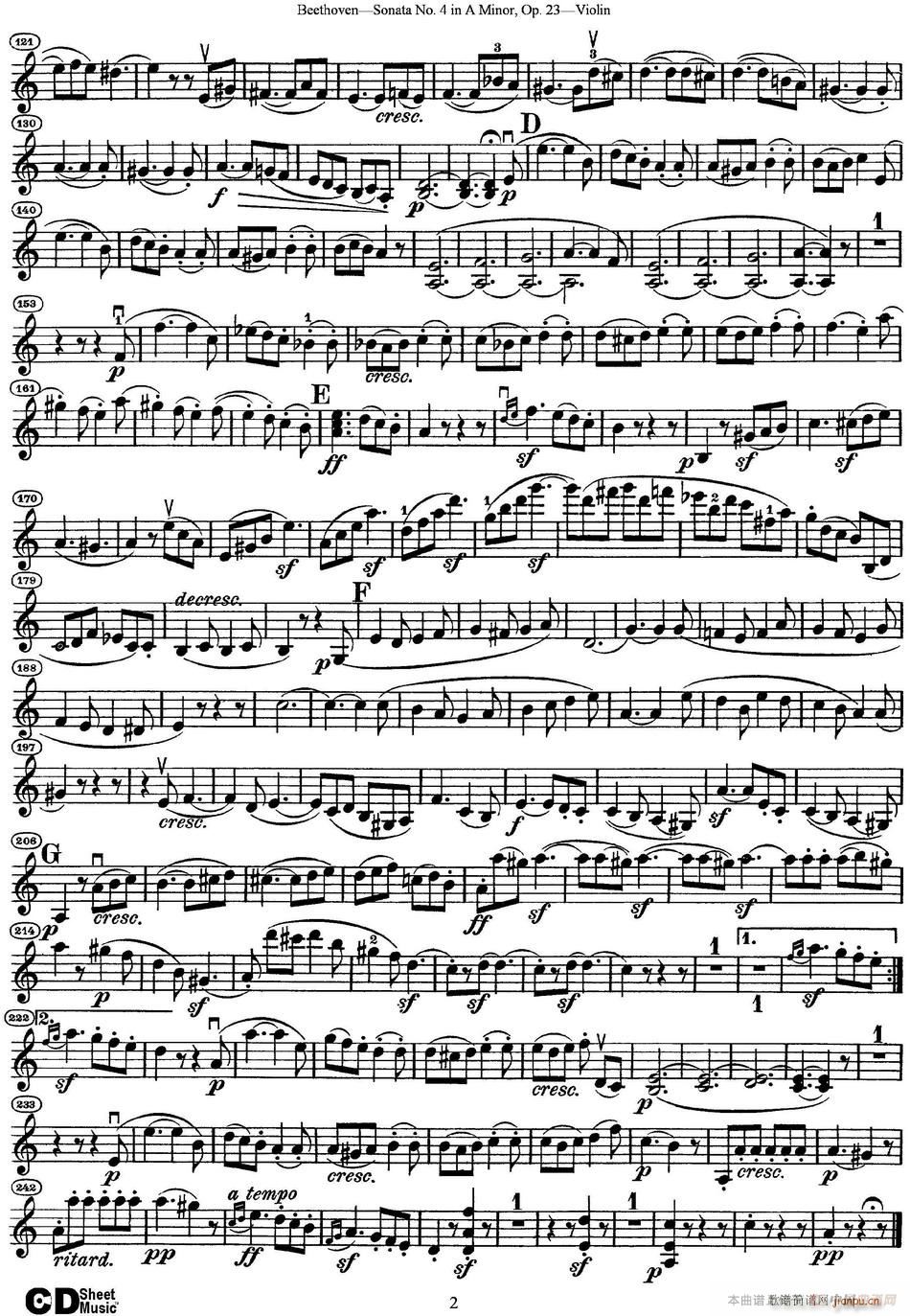 Violin Sonata No 4 in A Minor Op 23