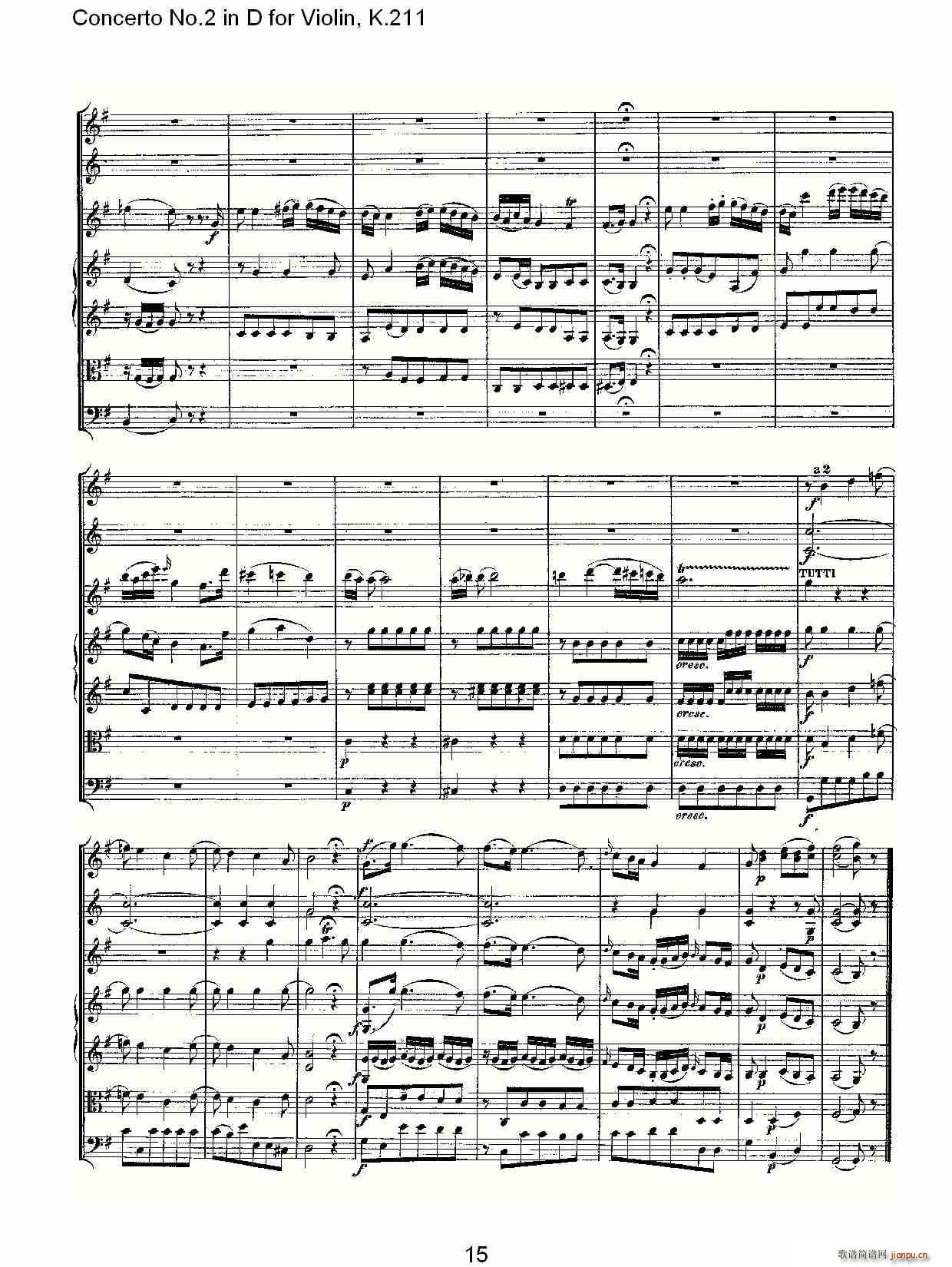 Concerto No.2 in D for Violin, K.211（D调小提琴第二协奏曲, ）