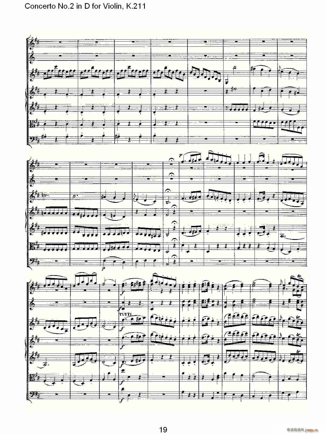 Concerto No.2 in D for Violin, K.211（D调小提琴第二协奏曲, ）