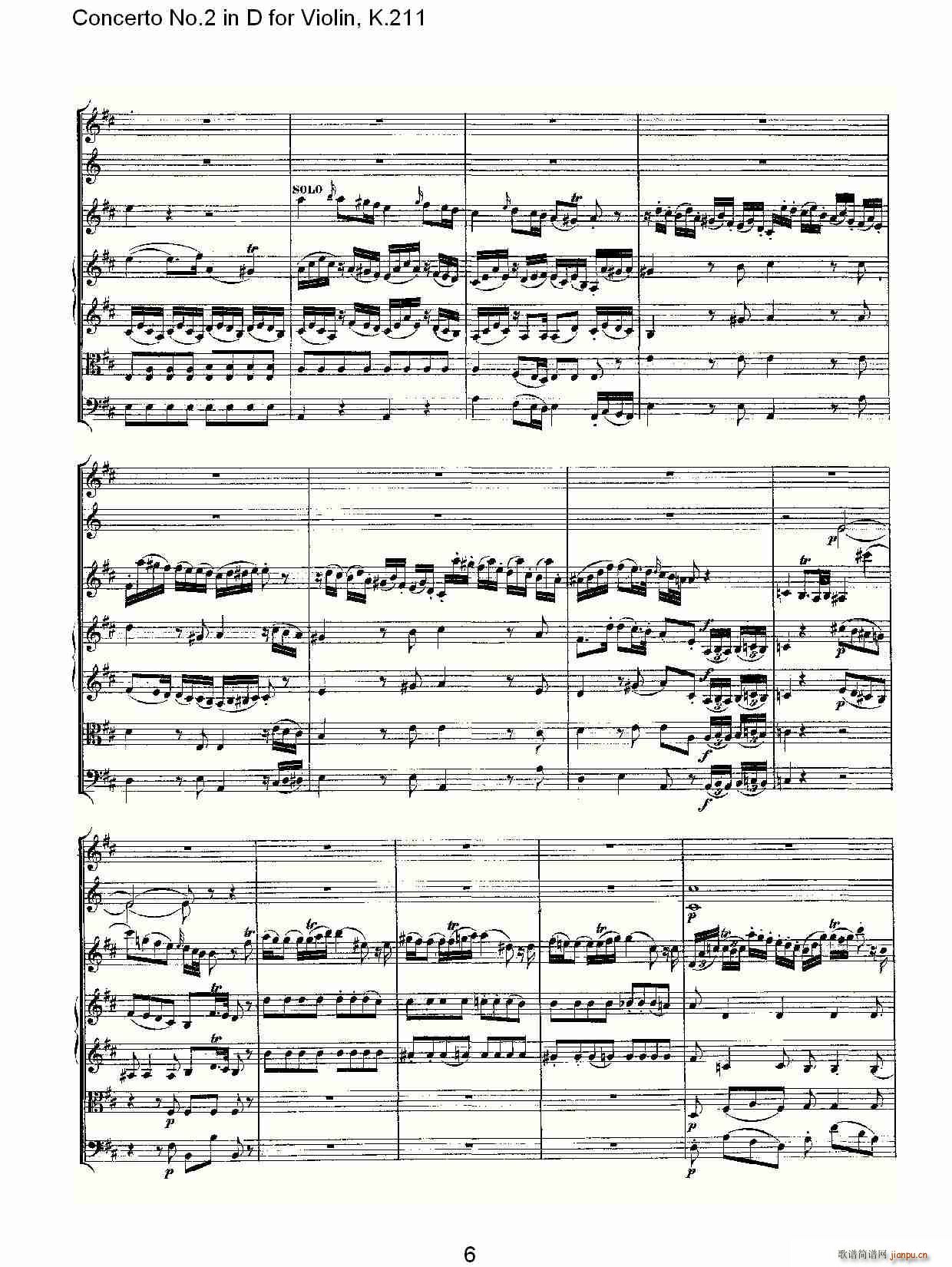 Concerto No.2 in D for Violin, K.211（D调小提琴第二协奏曲, ）