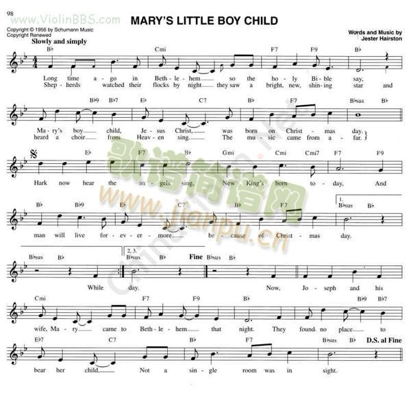 125.MARY`S LITTLE BOY CHILD