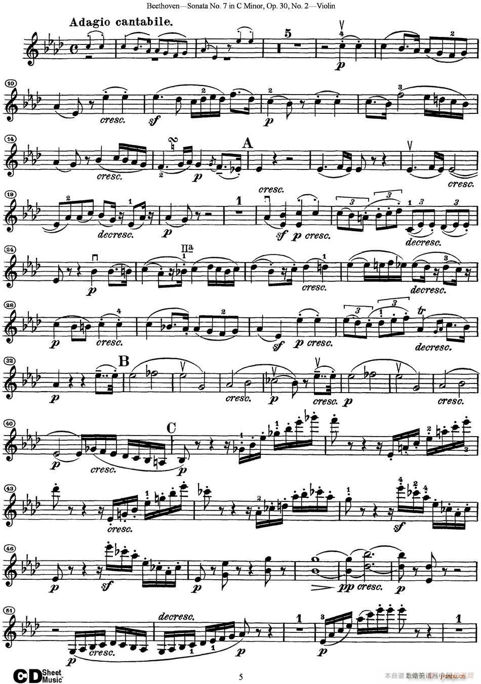 Violin Sonata No 7 in C Minor Op 30 No 2