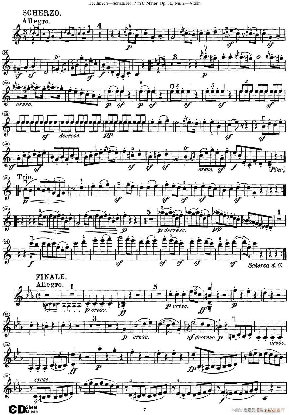 Violin Sonata No 7 in C Minor Op 30 No 2