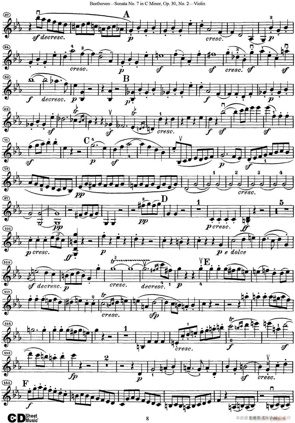 Violin Sonata No 7 in C Minor Op 30 No 2