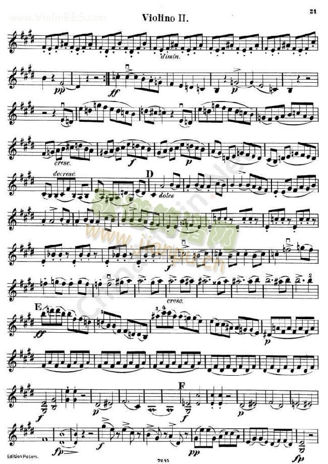 四重奏《QUARTETTO Op.125.No.2》第二小提琴