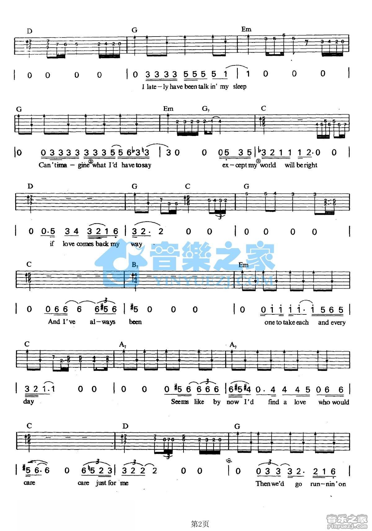 《Running On Faith吉他谱》_Eric Clapton_G调 图二