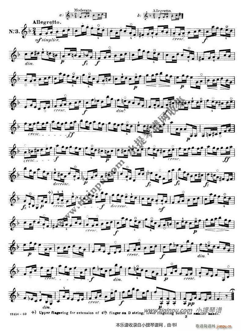 开塞36首小提琴练习曲 1 9(小提琴谱)3