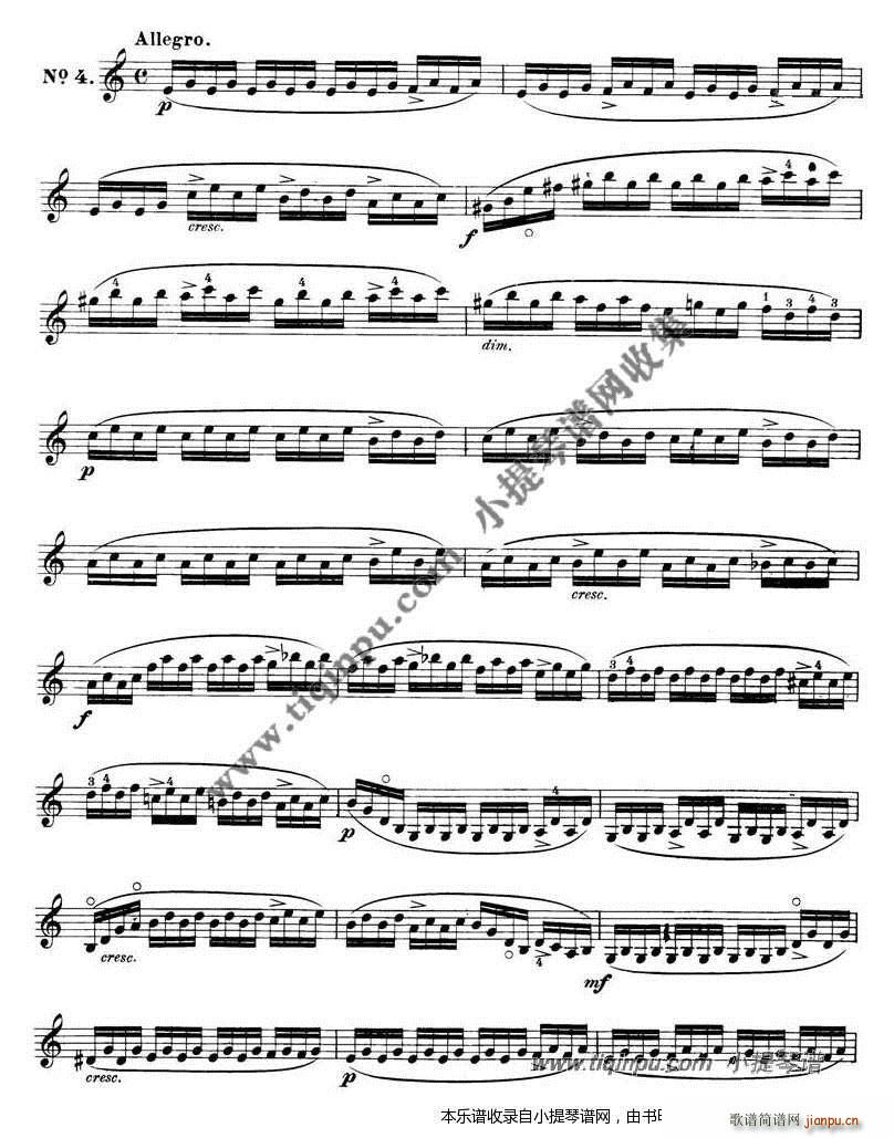 开塞36首小提琴练习曲 1 9 4