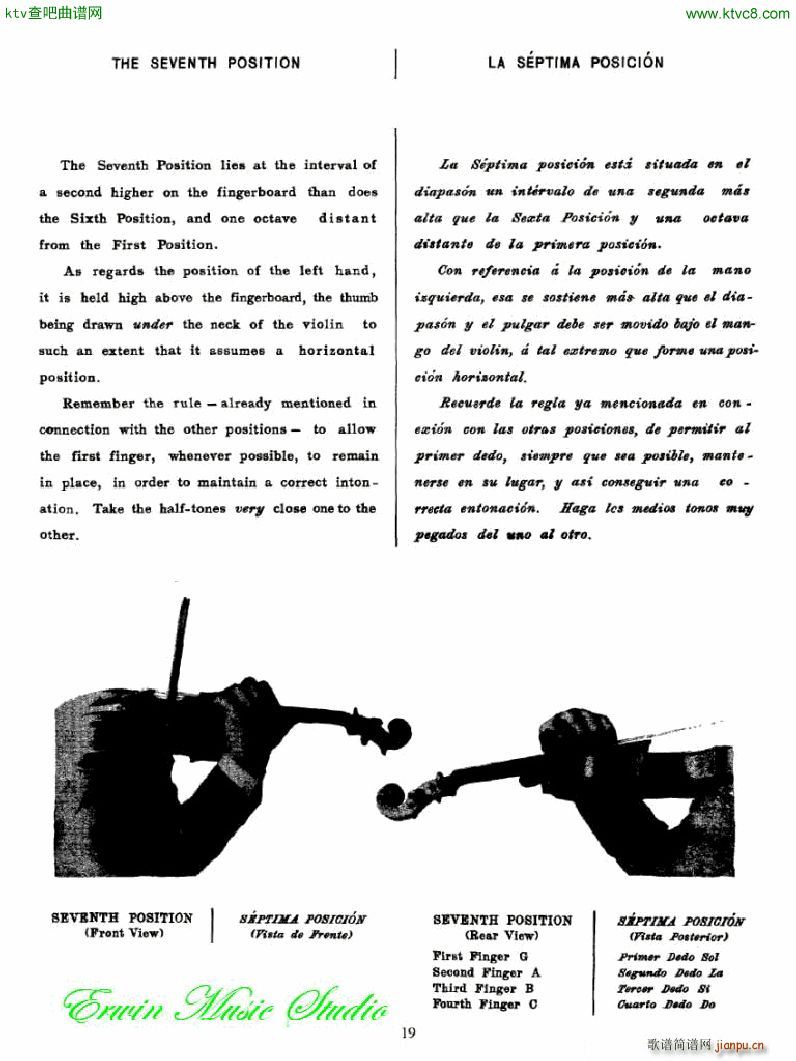 麦亚班克小提琴演奏法第五部分 第六和第七把位的位置 2