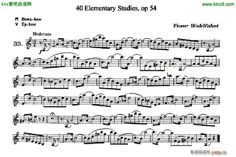 40首小提琴初级技巧练习曲 21 40(小提琴谱)13