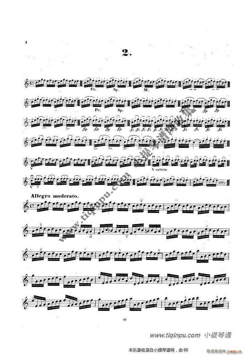 克莱采尔小提琴练习曲 1 9(小提琴谱)3