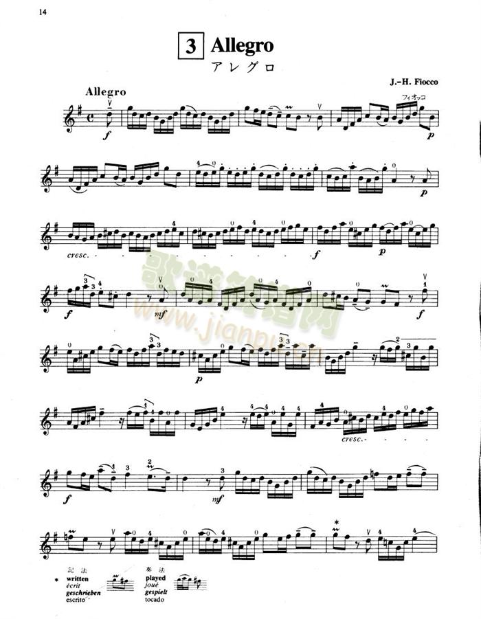 Suzuki Violin Method简谱小提琴版,五线谱,初学者独奏曲谱图片