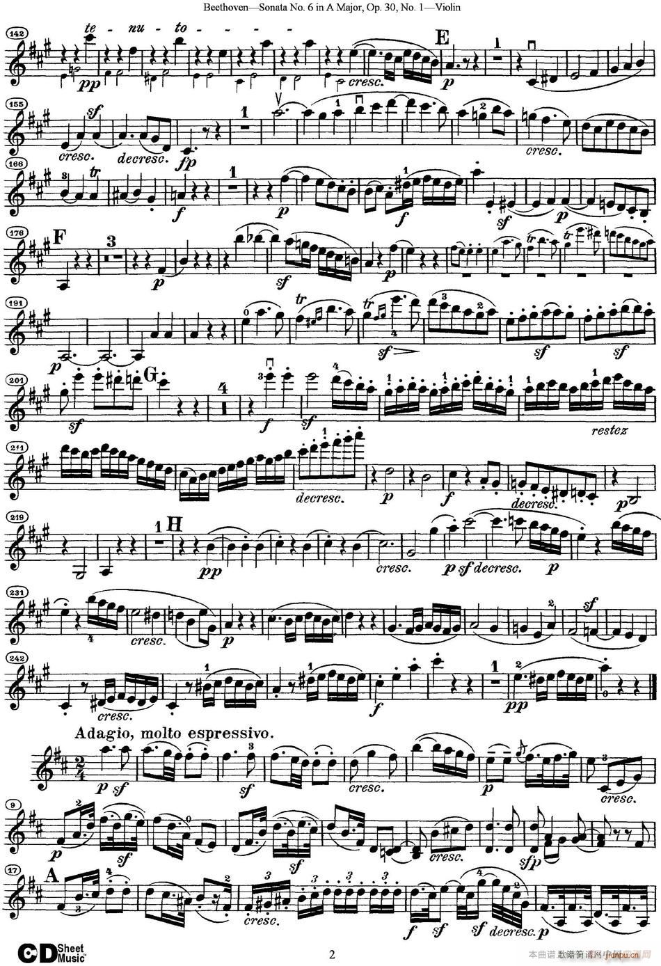 Violin Sonata No 6 in A Major Op 30 No 1