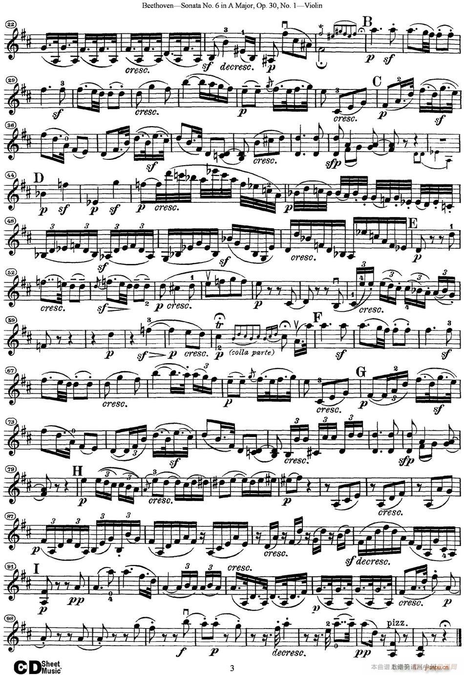 Violin Sonata No 6 in A Major Op 30 No 1