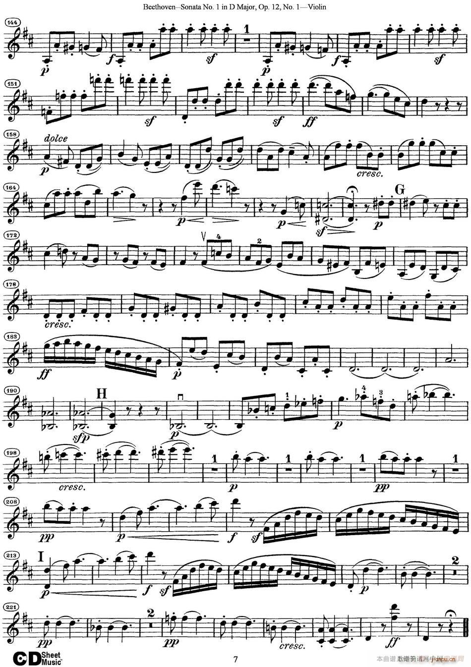 Violin Sonata No 1 in D Major Op 12 No 1