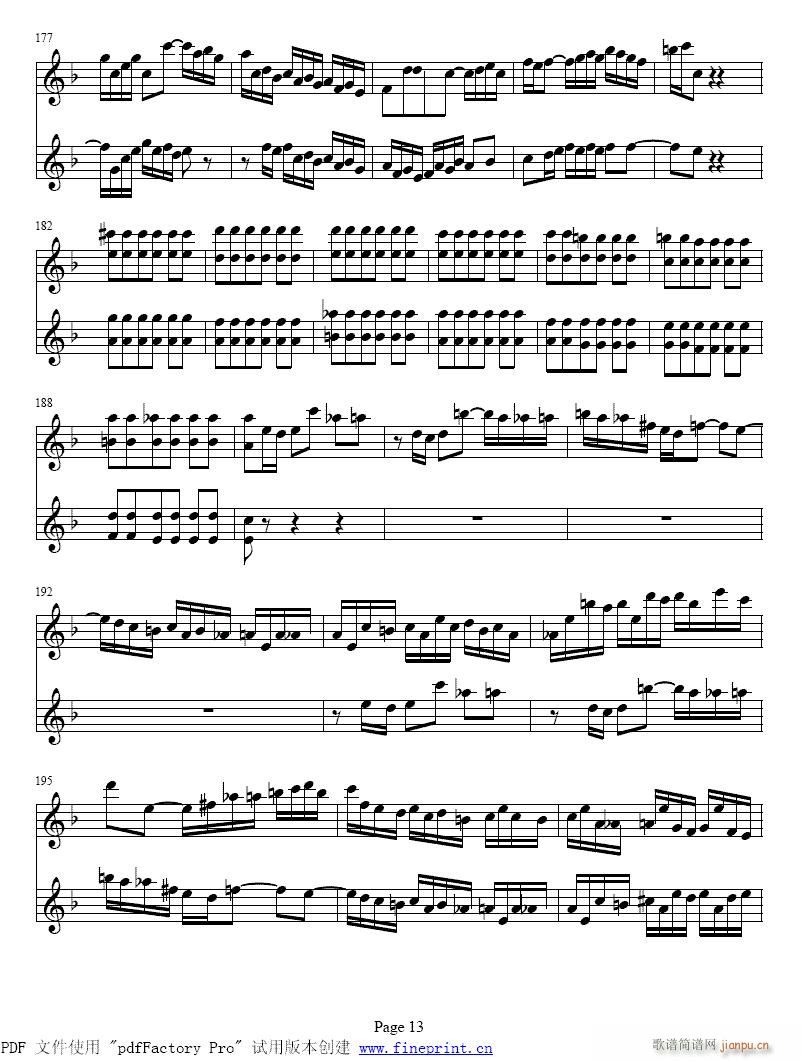 d小调两支小提琴协奏曲8-14提琴(小提琴谱)6