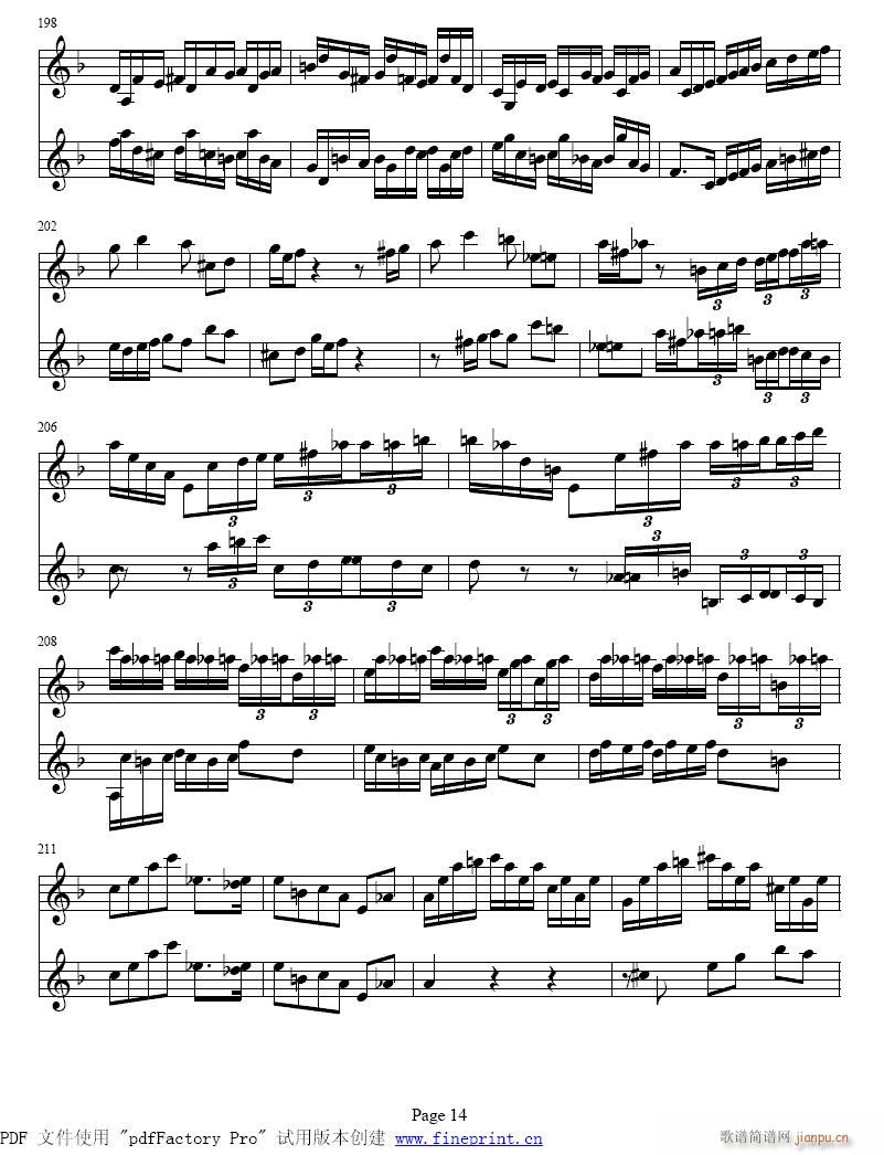 d小调两支小提琴协奏曲8-14提琴(小提琴谱)7