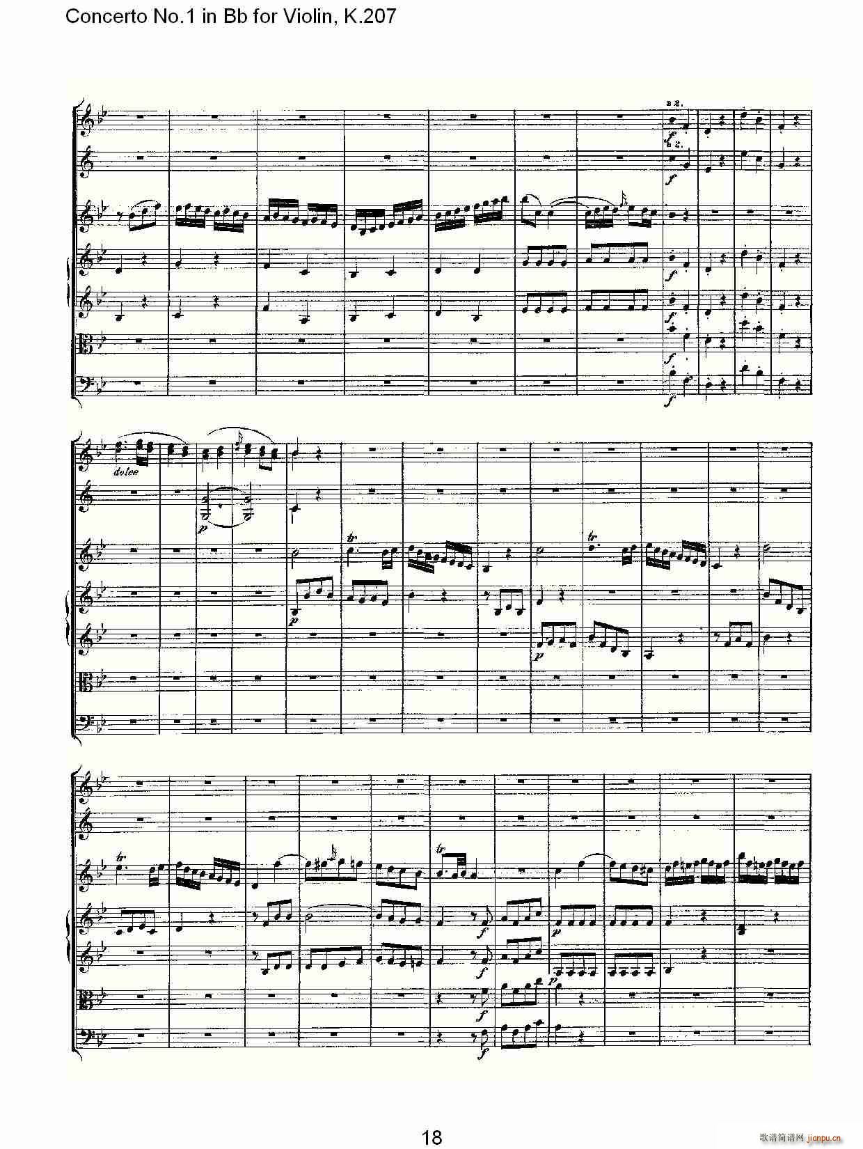 Concerto No.1 in Bb for Violin, K.207（Bb调小提琴第一协奏曲）