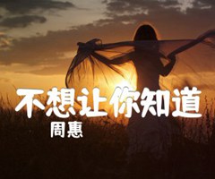 不想让你知道吉他谱_周惠_原版弹唱吉他简谱