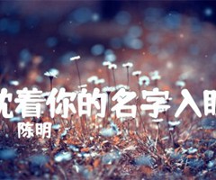 《枕着你的名字入眠吉他谱》_陈明_G调_吉他图片谱1张