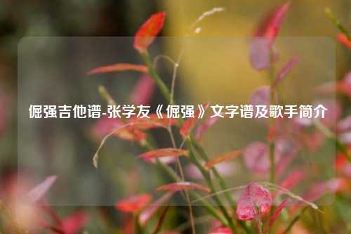  倔强吉他谱-张学友《倔强》文字谱及歌手简介